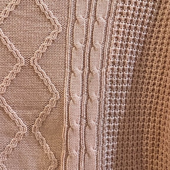 Vintage Cable Knit Pink Sweater - Picture 5 of 7
